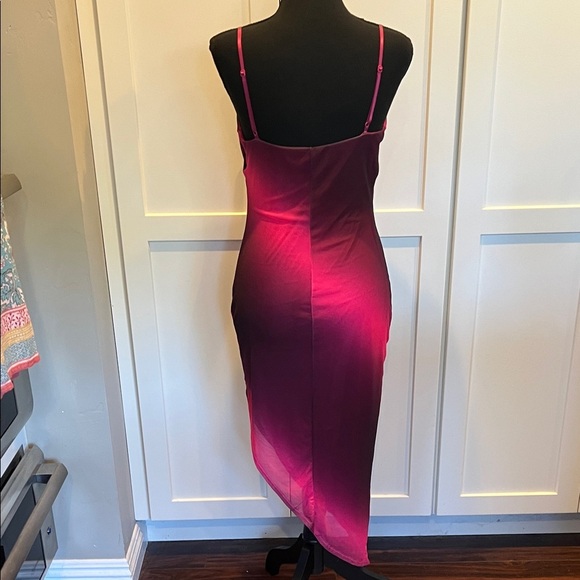 Urs Ombre Pink Midi Slip Pink Midi Dresses Size S - Picture 5 of 6